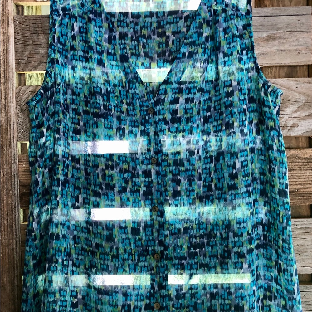 J.Jill Sleeveless Sheer Tunic